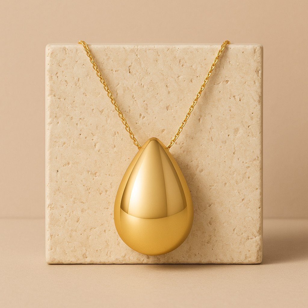 Colar Dourado de Gota