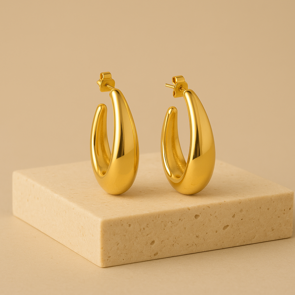 Brinco Dourado Concha Orgânico
