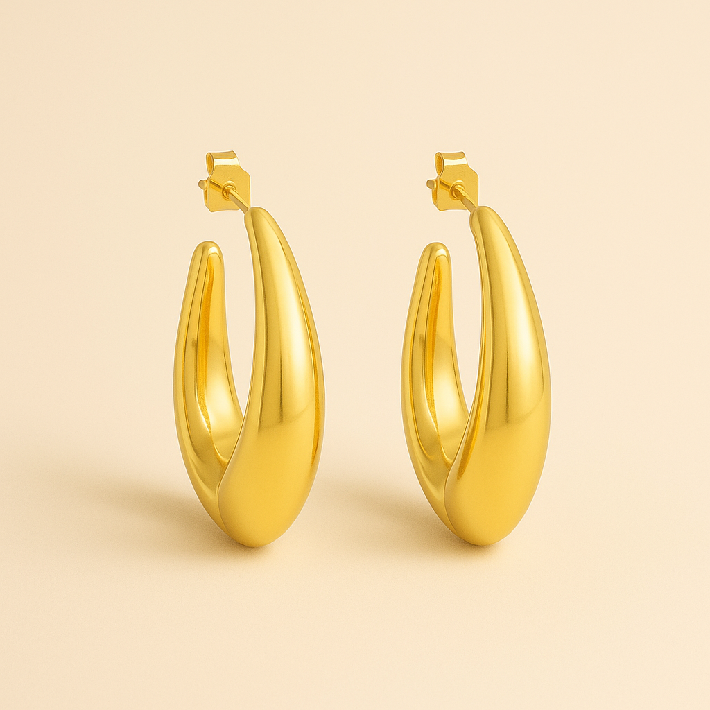 Brinco Dourado Concha Orgânico