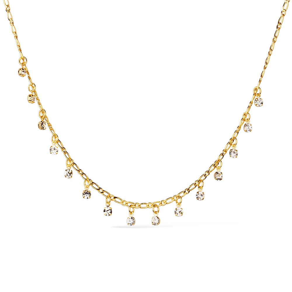 Chocker Lumière Dourada com Pontos de Luz e Extensor